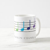 カスタムChildren Choir Rainbow Music Notes コーヒーマグカップ (正面右)