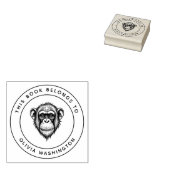 カスタムChimpanzeeこの本はKidの名前だ ラバースタンプ (押印)