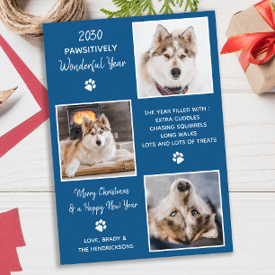 カスタムChristmasのレビューでDog Pet Photo Year シーズンカード