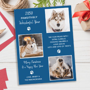 カスタムChristmasのレビューでDog Pet Photo Year シーズンポストカード