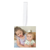 カスタムChristmasの家族の写真 キューブオーナメント (正面)