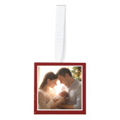 カスタムChristmas装飾写真新しい親 キューブオーナメント (正面)