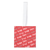 カスタムChristmas ©写真文字の追加 キューブオーナメント (正面)