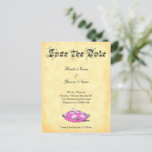 カスタムCinderla Slipperの日付をピンクに保存 案内ポストカード (スタンド正面)