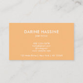 カスタムCircle Business Logo Clean Orange 名刺 (裏面)