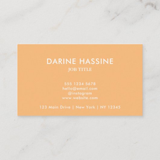 カスタムCircle Business Logo Clean Orange 名刺 (裏面)