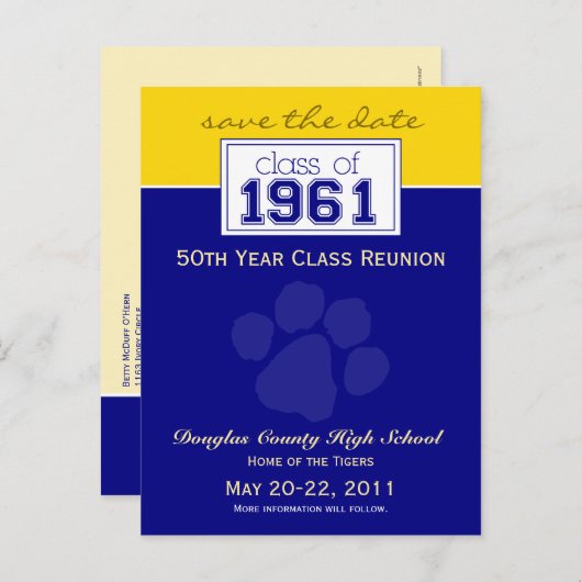 :カスタムClassの懇親会救 – 最新の発表 案内ポストカード (正面/裏面)