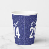 カスタムClass Year Navy Blueグリッター 紙コップ (右)