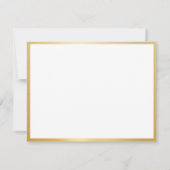 カスタムClasy手書きスクリプト金ゴールドエレガント ノートカード (裏面)