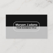 カスタムClasy Business Name （qrコード）ブラックシルバー 名刺 (正面)