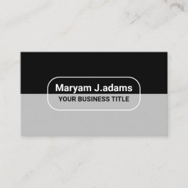 カスタムClasy Business Name （qrコード）ブラックシルバー 名刺