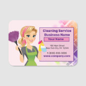 カスタムCleaning Service Dry Erase Nameタグ 名札 (正面)