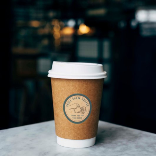カスタムCoffee Business Startupに感謝 ラウンドシール