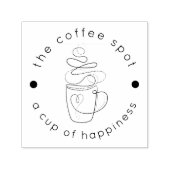 カスタムCoffee Shopロゴのミニマルモダンリスト セルフインキングスタンプ (デザイン)