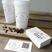 カスタムCoffee Shopロゴのミニマルモダンリスト ラウンドシール