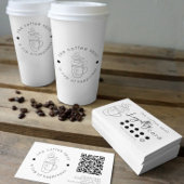 カスタムCoffee Shopロゴのミニマルモダンリスト 紙コップ