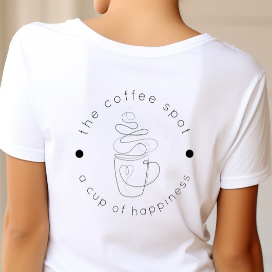 カスタムCoffee Shopロゴのミニマルモダンリスト Tシャツ