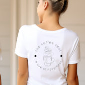 カスタムCoffee Shopロゴのミニマルモダンリスト Tシャツ