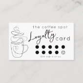 カスタムCoffee Shopロゴを追加するモダンロイヤリティ 名刺 (正面)