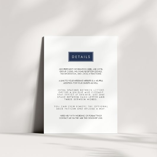 カスタムColor結婚 Guest Information Card エンクロージャーカード