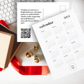 カスタムColor Business QRコードロゴ2024カレンダー ポストカード