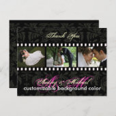 カスタムColor/Damask写真ポストカードありがとう ポストカード (正面/裏面)