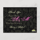 カスタムColor/Damask写真ポストカードありがとう ポストカード (裏面)