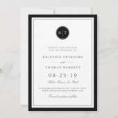 カスタムColor Monogram日付カードの保存 セーブザデート (正面)