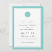 カスタムColor Monogram日付カードの保存 セーブザデート (正面)