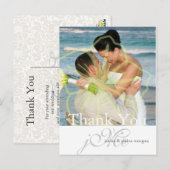 カスタムColor/Monogram Thank you postcard ポストカード (正面/裏面)