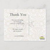 カスタムColor/Monogram Thank you postcard ポストカード (裏面)