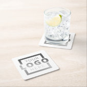 カスタムColor Promotion Business Logoブランド スクエアペーパーコースター (インサイチュ)