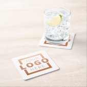 カスタムColor Promotion Business Logoブランド スクエアペーパーコースター (インサイチュ)