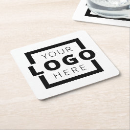 カスタムColor Promotion Business Logoブランド スクエアペーパーコースター