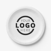 カスタムColor Promotion Business Logoブランド ペーパープレート (正面)