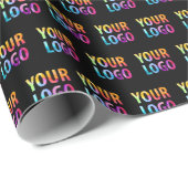 カスタムColor Promotion Business Logoブランド ラッピングペーパー (ロールコーナー)