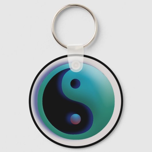 カスタムColor YingYang Keychain キーホルダー (正面)