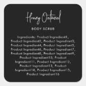 カスタムColorsスクリプトミニマル材料ラベル スクエアシール (正面)