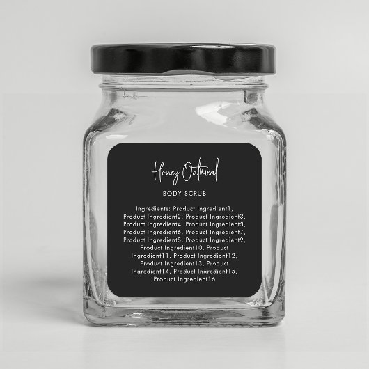 カスタムColorsスクリプトミニマル材料ラベル スクエアシール