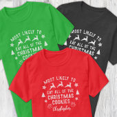 カスタムCookieの最も食べありのクリスマス Tシャツ