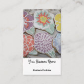 カスタムCookieベーカリーエレガント写真カスタムQRコード 名刺 (正面)