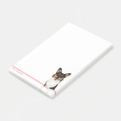 カスタムCorgiメモ帳（名前がピンク） ポストイット (アングル)