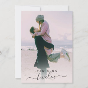 カスタムCoule Photo Scriptの結婚5 x 7テーブルカード