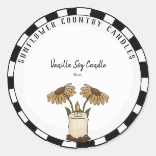 カスタムCountry Candle Business Label ラウンドシール