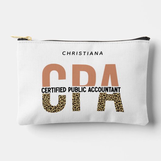 カスタムCPA公認会計士Leopard アクセサリーポーチ (正面)