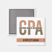 カスタムCPA公認会計士Leopard マグネット (正面/裏面)