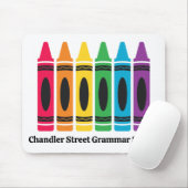 カスタムCrayonマウスパッド – 学校名 マウスパッド (マウス)