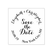 カスタムCreateエレガント Script日付を保存結婚する ラバースタンプ (インプリント)