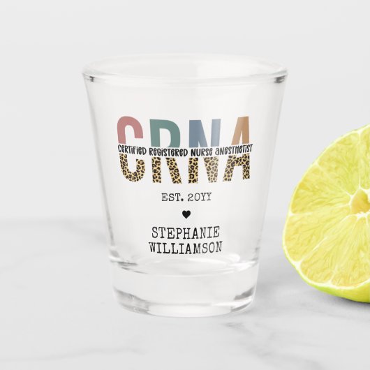 カスタムCRNA登録麻酔ナース ショットグラス (正面)