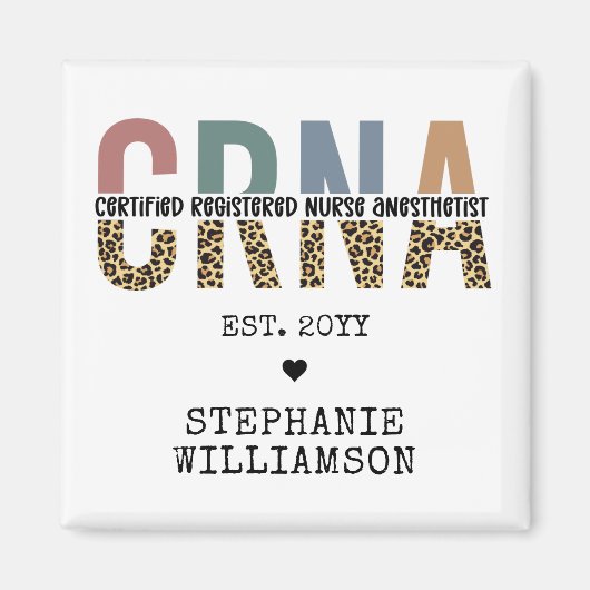 カスタムCRNA登録麻酔ナース マグネット (正面)